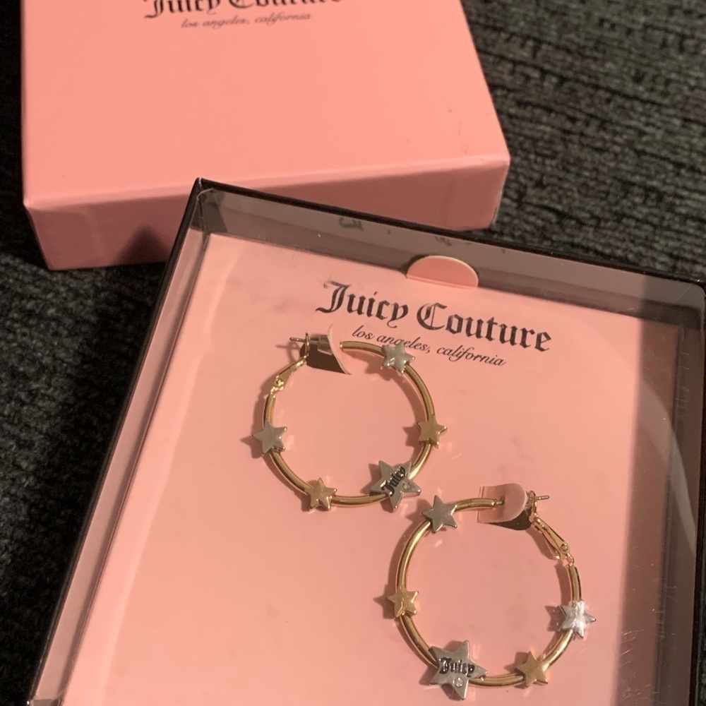 NEW JUICY COUTURE STAR HOOPS - Picture 3 of 4